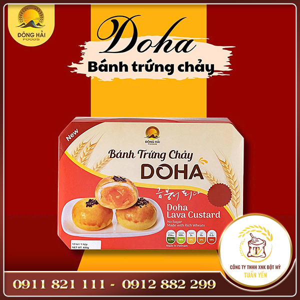 Hộp bánh trứng chảy vát cạnh đỏ